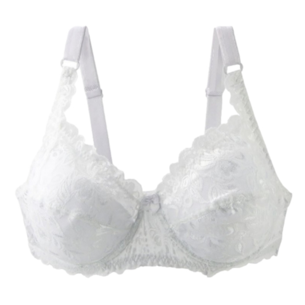 Classic White Lace Push-up Bra, Small